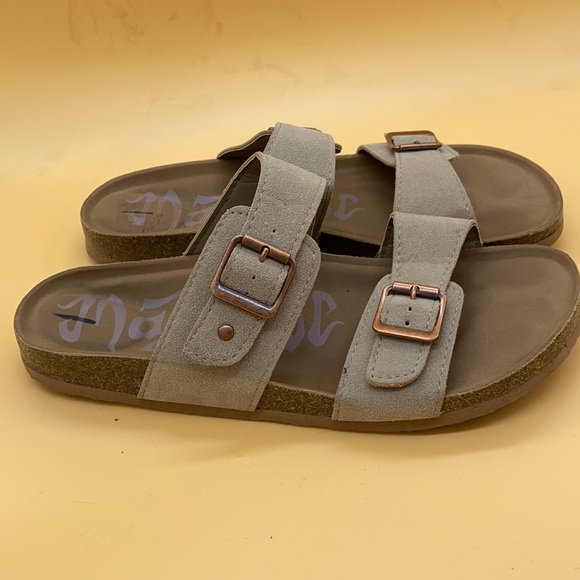 Women's Mad Love Keava Footbed Sandals - Taupe 10 - Picture 2 of 8